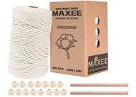 BAVLNENÁ PRIADZA 200MX3MM BIELE MACRAME