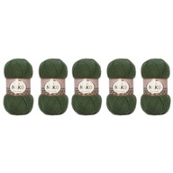 Nako Angora Luks 10665 Dark Green Balenie 5 ks