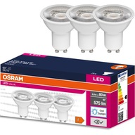 3x GU10 LED žiarovka 6,9W 80W 575lm 6500K 60° OSRAM