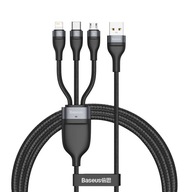 KÁBEL 1,2 m BASEUS USB 3v1 5A MICRO USB-C LIGHTNING