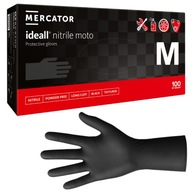 Nitrilové rukavice BLACK MERCATOR ideall MOTO BLACK silné 100 ks