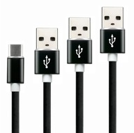 3X EVERAKTÍVNE USB-C TYP-C KÁBLE 3A 1,5M SILIKÓN