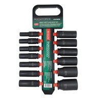 hlboké rázové nástrčky SET SET 13 kusov 1/2" 10-32mm 6-bodový ROCKFORCE