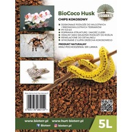 BioCoco Husk Chips Kokosový substrát pre terárium 5L, pripravený na použitie