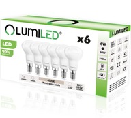 6x LED žiarovka E14 6W = 60W R50 4000K 120' LUMILED