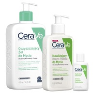 CeraVe čistiaci gél 473 ml, odličovací krém-pena 236 ml + ZDARMA