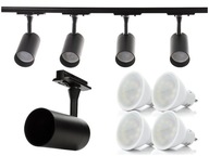 KOĽAJNOVÉ OSVETLENIE 4x GU10 LED LAMPA + 2m PÁS