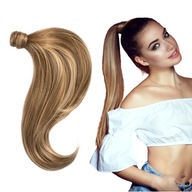 Pripojený PONY 50 cm zapletený #čokoládovo blond