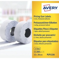 ETIKETY PRE JEDNORADOVÉ ETIKETY 26 X 12 MM PRIEMERNE 1500 ŠTÍTKOV/ROŽKA ODOLNÉ