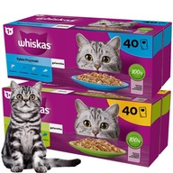 Whiskas karma pre mačky Zmiešajte 6 príchutí rýb hydiny 85 g x 80 kusov