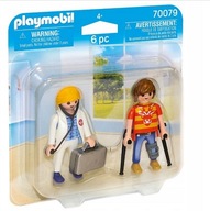 2 mini OBRÁZKY _ LEKÁR pacient DOKTOR _ PLAYMOBIL