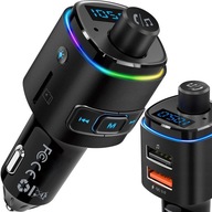 Auto bluetooth FM vysielač FAST PD nabíjačka 23W QC3.0 USB-C LED