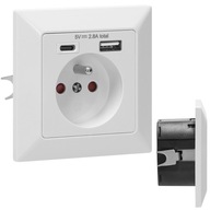 ELEKTRICKÁ ZÁSUVKA 230V + 2x USB A/C