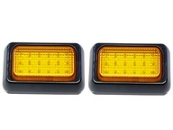 2 x LED výstražná lampa zábleskový maják 12 24v