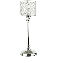 Svietnik Lucerna Crystal GLAMOUR SILVER 30 CM