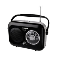 RÁDIO RETRO HYUNDAI PR100 AM/FM AUX BATÉRIA/230V