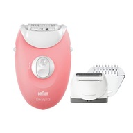 Braun Epilátor Silk-épil 3 SE3440 drôtový, počet prevodov 2, ružový