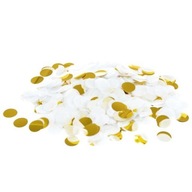 Stolová dekorácia KOLESÁ konfety z bieleho zlata