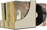 ORGANIZÁTOR NA VINYLOVÉ DOSKY BÉŽOVÝ VINYL 32 CM 75 DOSKY