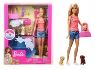 BARBIE DOG DOG BATH set s bábikou GDJ37