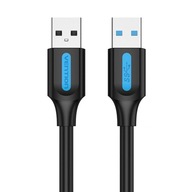 VENTION KÁBEL USB 3.0 CONBG ODOLNÝ 1,5M ČIERNY 2A PVC RÝCHLY