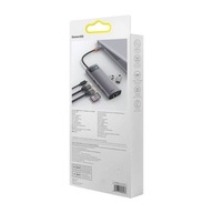 BASEUS HUB USB-C 9V1 2X USB-A 3.0 2X HDMI USB-A 2.0 USB-C PD RJ45 MICRO SD