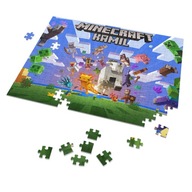 Puzzle + MENO + krabica MINECRAFT A4 110 ks