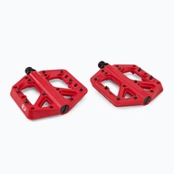 Pedály CrankBrothers Stamp 1 s veľkou červenou platformou