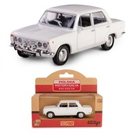 KOVOVÉ AUTO PRL FIAT 125p BIELY VEĽKÝ FIAT MODEL 1:43 DAFFI 115859