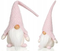 Vianočná figúrka Gnome Gnome Mohair 50 cm Ružová