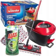 Vileda Flat Spin Mop Ajax Ultramat Easy Wring PRO tekutý na podlahy