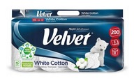 VELVET 3w Bavlnený toaletný papier Dlhý 25m! 8 ks