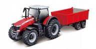 TRAKTOR Massey Ferguson 8740S + príves Bburago