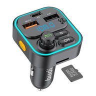 Vysielač do auta Budi T05, 2 x USB + USB-C