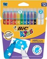 Fixky Bic Kids 12 col. Vymazateľná mágia