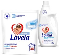 Lovela Baby set Biele a farebné kapsule 38 ks + aviváž 2l