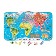 MAPA SVETA Magnetické puzzle Janod 7+ J05504