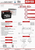 Bs batéria Btx4L-Bs+ 12V 4Ah 113X70X85