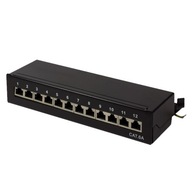 Patch Panel Desktop RJ45 12x STP Cat 6A Black