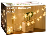 LED STAR VIANOČNÉ SVETLÁ - TEPLÉ BIELE 230V