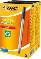 Čierne BIC okrúhle guľôčkové pero Stic ECO 1 mm tradičné x 60