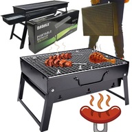 TURISTICKÝ GRIL NA GRIL NA UHLIE SKLADACÍ PRENOSNÝ KUFOR NA KEMPING BBQ Mobil