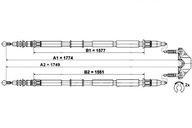 KÁBLO RUČNEJ BRZDY OPEL ZAFIRA B ZAFIRA B/MINI