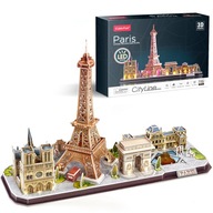 3D LED PUZZLE - CUBIC FUN - 115 ks. - Model architektúry CityLine - PARÍŽ