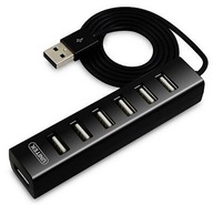 UNITEK Y-2160 Hub 7x USB 2.0 čierny