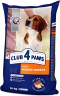 CLUB 4 PAWS suché krmivo pre psov stredných plemien 14 kg