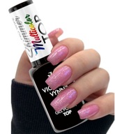 VICTORIA VYNN TOP MULTICOLOR NO WIPE GLITTER HYBRID TOP 8ML