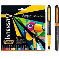 BIC Intensity Premium vodeodolné fixky, popisovače, 12 farieb ks