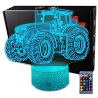 3D LED USB nočná lampa pre darček Traktor