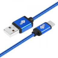 TB USB-USB C kábel 1,5m, modrá šnúrka